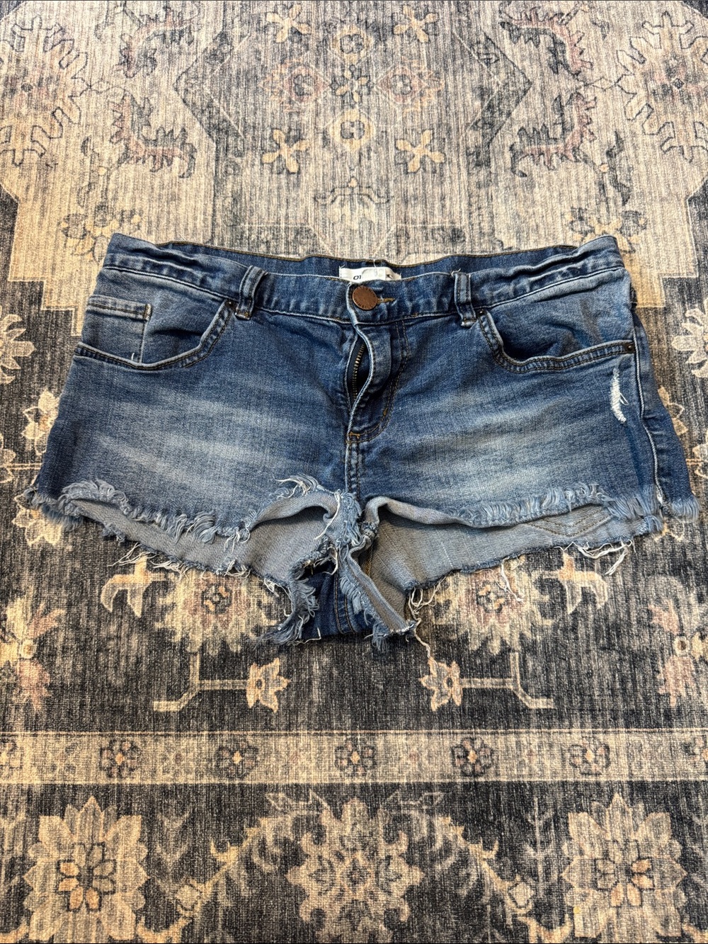 O'Neill Distressed Blue Denim Cutoff Shorts